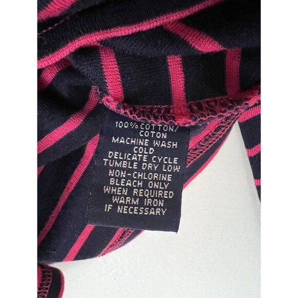 Ralph Lauren Golf Womens Long Sleeve Polo Shirt Stripe Pink Small Preppy Resort - Picture 5 of 11